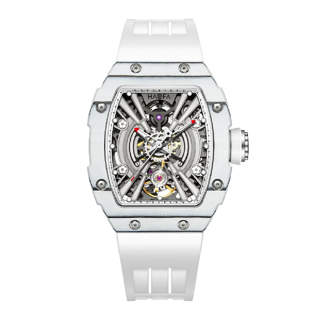 Haofa Automatic Mechanical Watch Middle Size Skeleton Wristwatch Carbon Fiber Bezel Sapphire Waterproof Watches for Men 1906L
Haofa Automatic Mechanical Watch Middle Size Skeleton Wristwatch Carbon Fiber Bezel Sapphire Waterproof Watches for Men 1906L