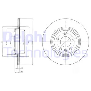 DELPHI BG4081C задний диск 08 AI.A4-A5-A6-A7-Q5 с покрытием 
DELPHI BG4081C задний диск 08 AI.A4-A5-A6-A7-Q5 с покрытием