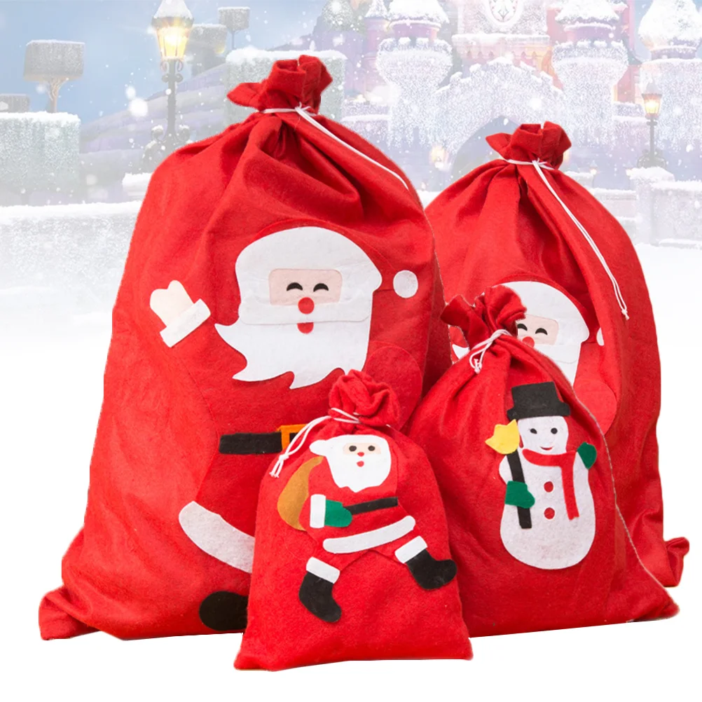 4 in 1 Christmas Theme Portable Candy Bag Cartoon Santa Pattern Gift Bag Handbag Home Party Favors
4 in 1 Christmas Theme Portable Candy Bag Cartoon Santa Pattern Gift Bag Handbag Home Party Favors