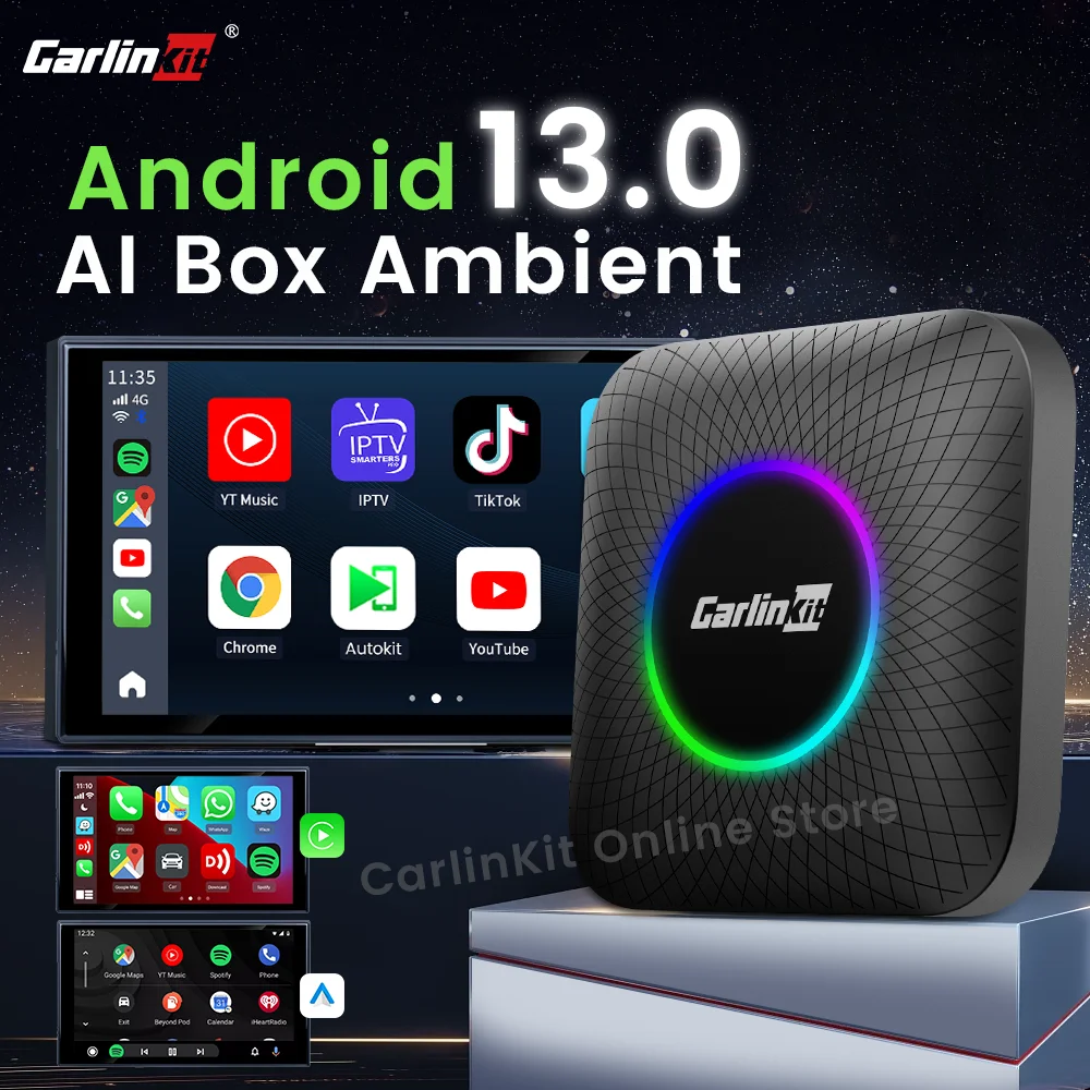 Carlinkit Ambient Android 13 8-Core Tv Box CarPlay Android Auto Wireless Adapter Built-in Youtube Netfilx IPTV Spotify
Carlinkit Ambient Android 13 8-Core Tv Box CarPlay Android Auto Wireless Adapter Built-in Youtube Netfilx IPTV Spotify