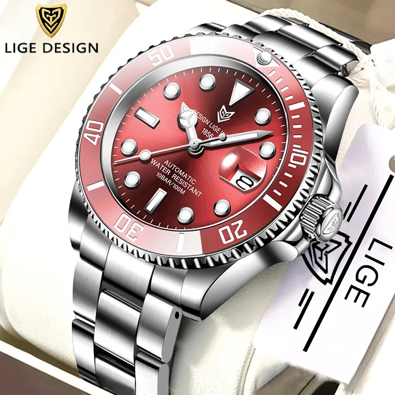 2022 Red Men Watches LIGE Top Brand Luxury Waterproof Wristwatch Automatic Mechanical Watch Mens Fashion Sport 316L Steel Clock
2022 Red Men Watches LIGE Top Brand Luxury Waterproof Wristwatch Automatic Mechanical Watch Mens Fashion Sport 316L Steel Clock