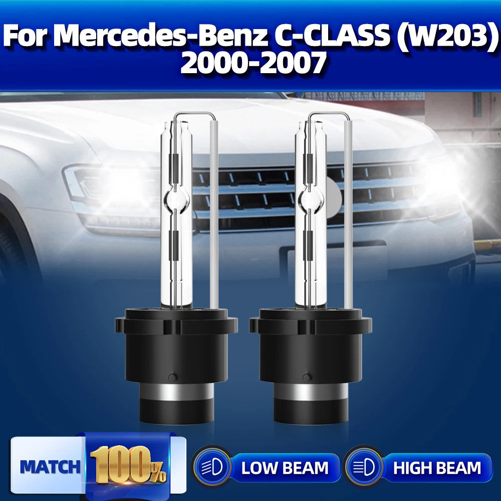 

2Pcs HID Xenon Headlamps Bulbs 35W 20000LM Car Headlight 6000K For Mercedes-Benz C-CLASS (W203) 2000-2003 2004 2005 2006 2007