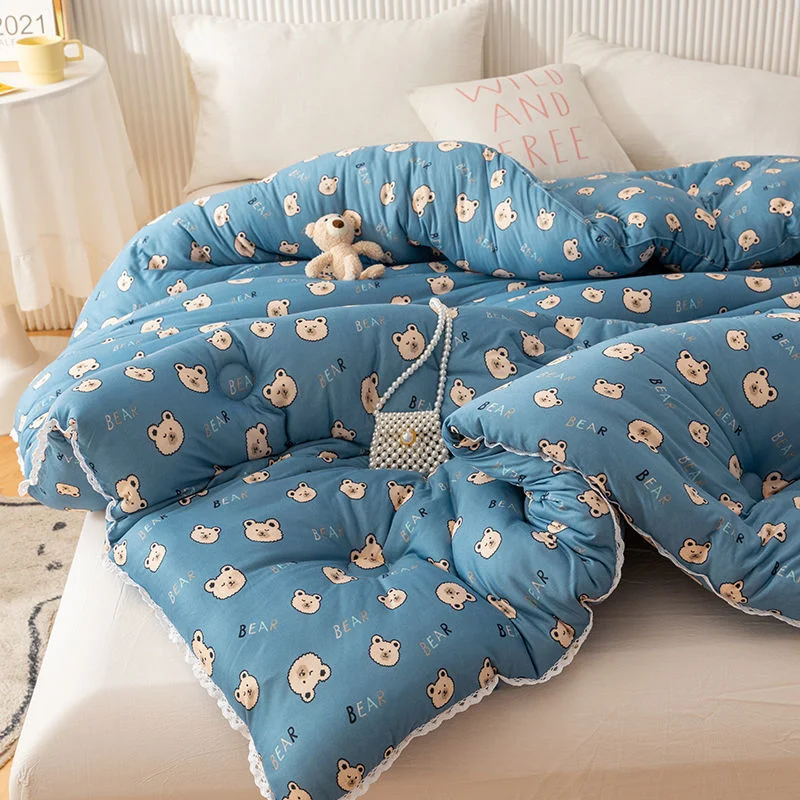 Single Air Conditioner Knitted Cotton Quilt All-weather Universal Thickened Winter Quilt Warm Cotton Quilt Spring and Autumn
Single Air Conditioner Knitted Cotton Quilt All-weather Universal Thickened Winter Quilt Warm Cotton Quilt Spring and Autumn