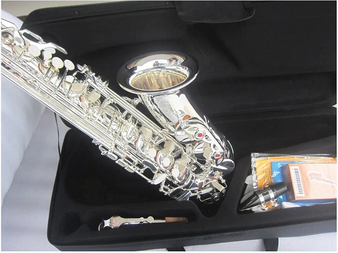 Новое поступление саксофон Mark VI высококачественный альт Eb Sax Серебряный музыкальный инструмент с чехлом аксессуары
Новое поступление саксофон Mark VI высококачественный альт Eb Sax Серебряный музыкальный инструмент с чехлом аксессуары