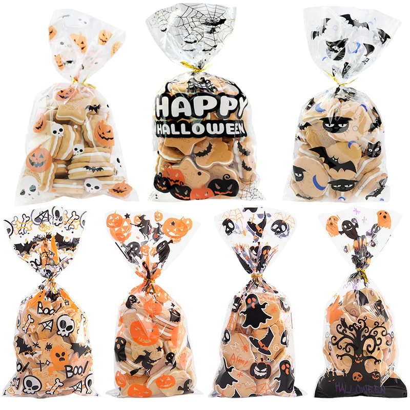 50pcs Halloween Transparent Cellophane Bag with Twist Pumpkin Skull Cat Plastic Candy Bags Trick or Treat Cookies Gift Packaging
50pcs Halloween Transparent Cellophane Bag with Twist Pumpkin Skull Cat Plastic Candy Bags Trick or Treat Cookies Gift Packaging
