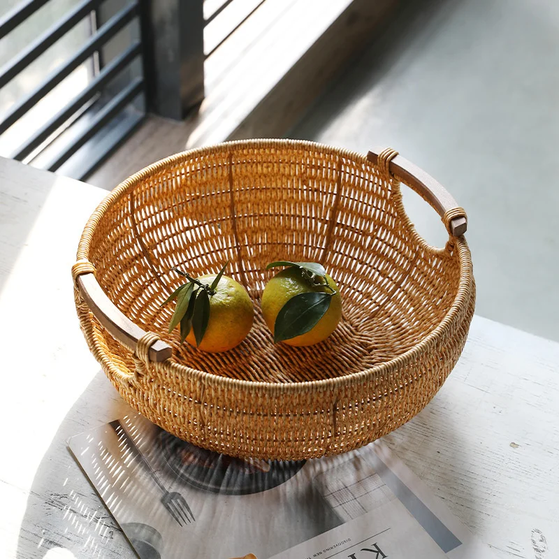 CAMIGEL Creative Rattan Woven Basket for Living Room Kitchen
CAMIGEL Creative Rattan Woven Basket for Living Room Kitchen