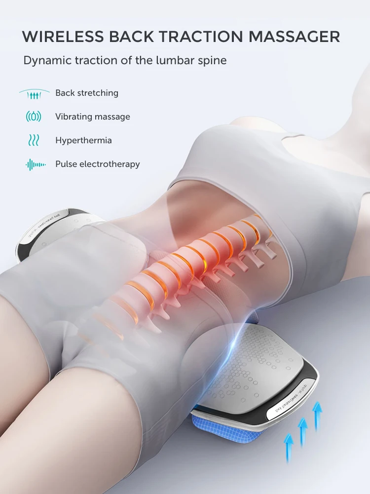 MARESE Wireless Electric Lumbar Traction Device Vibrate Massager with Heat Inflatable Back Stretcher Waist Sciatica Pain Relief
MARESE Wireless Electric Lumbar Traction Device Vibrate Massager with Heat Inflatable Back Stretcher Waist Sciatica Pain Relief