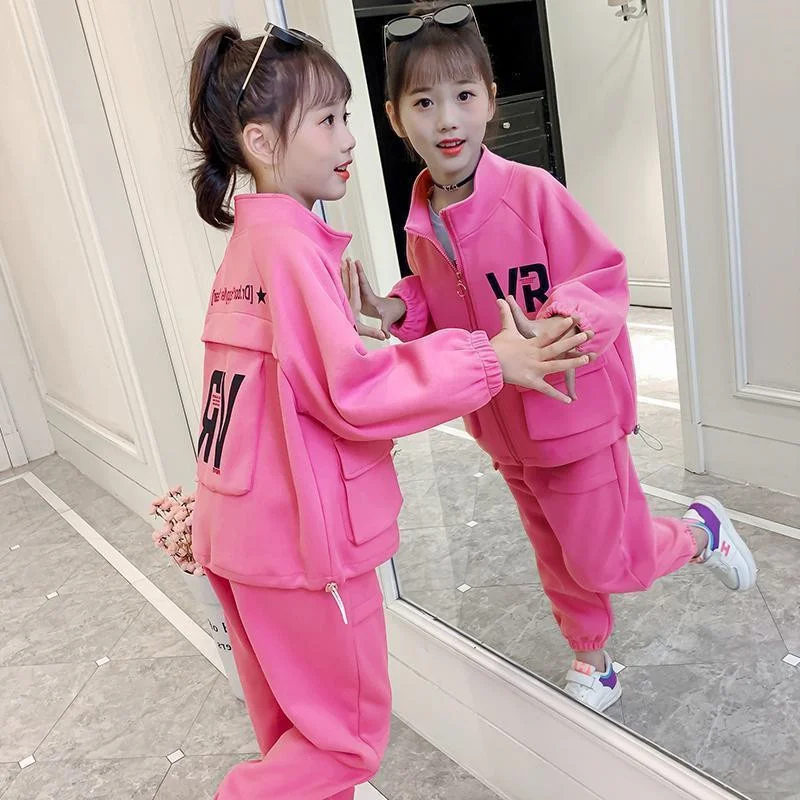 Girls Suit Coat +Pants Cotton 2Pcs/Sets 2022 Zipper Spring Autumn Thicken Sport Tracksuits Teenagers Kid Baby Children Clothing
Girls Suit Coat +Pants Cotton 2Pcs/Sets 2022 Zipper Spring Autumn Thicken Sport Tracksuits Teenagers Kid Baby Children Clothing