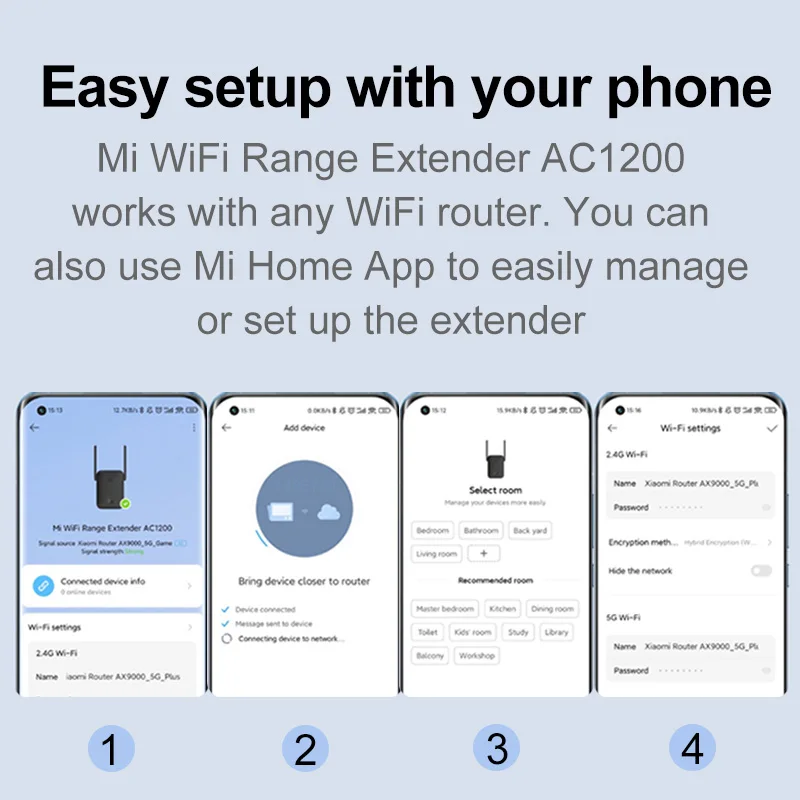Глобальная версия Xiaomi AC1200 Mi WiFi Range Extender 2 4 ГГц и 5 Диапазон 1200 Мбит/с