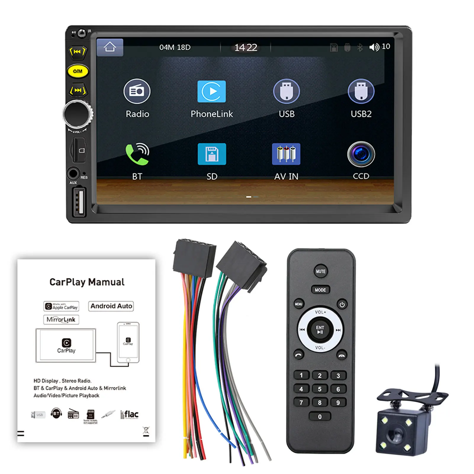Car Stereo Radio Touchscreen Head Unit MP5 Player 7 Inch Touch Screen Multimedia MP5 Player Head Unit Support FM AM Reversing
Car Stereo Radio Touchscreen Head Unit MP5 Player 7 Inch Touch Screen Multimedia MP5 Player Head Unit Support FM AM Reversing