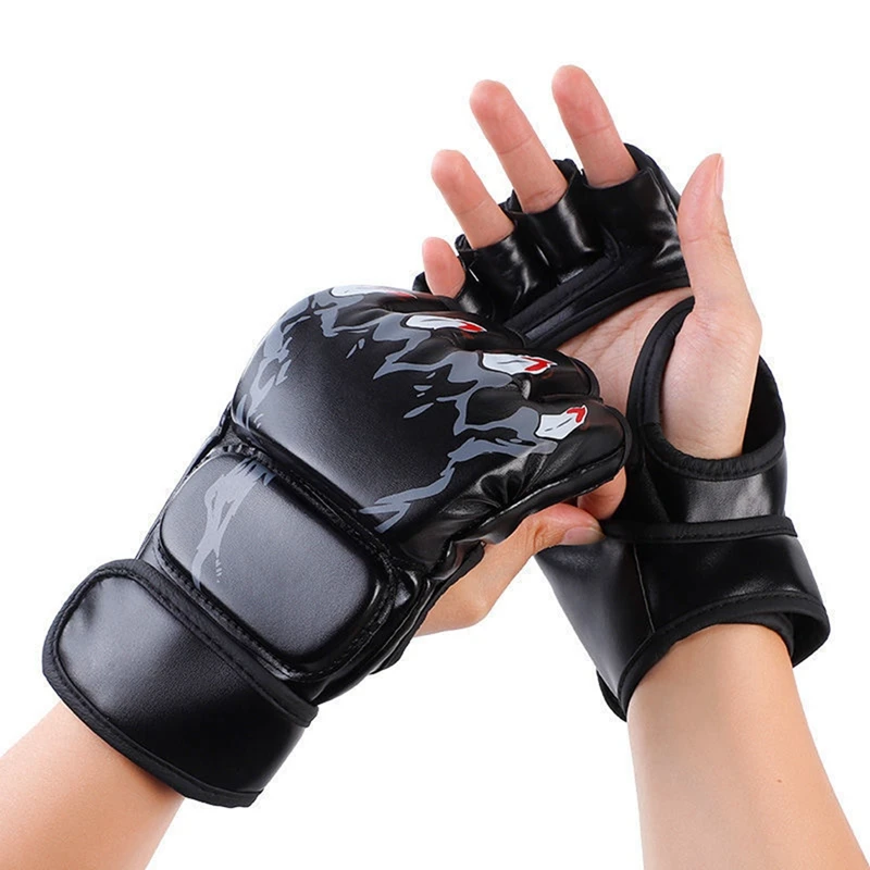 

Перчатки с полупальцами для боевых искусств, удобные, простые в использовании, прочные и прочные дышащие мужские боксерские перчатки