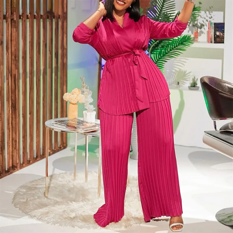 Pleated Two Piece Set Women Tracksuit Summer Clothes African Dresses for Women Casual Party Long Dress Tops Pants Suits Outfits
Pleated Two Piece Set Women Tracksuit Summer Clothes African Dresses for Women Casual Party Long Dress Tops Pants Suits Outfits