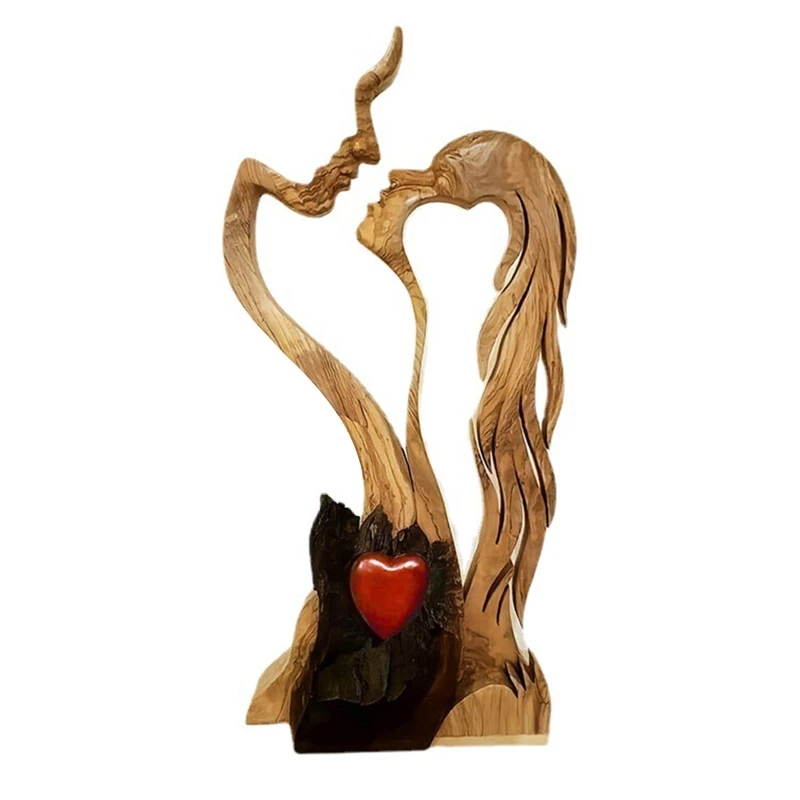 Romantic Abstract Statue Love Heart Kissing Couple Wooden Figurines Sculpture 
Romantic Abstract Statue Love Heart Kissing Couple Wooden Figurines Sculpture