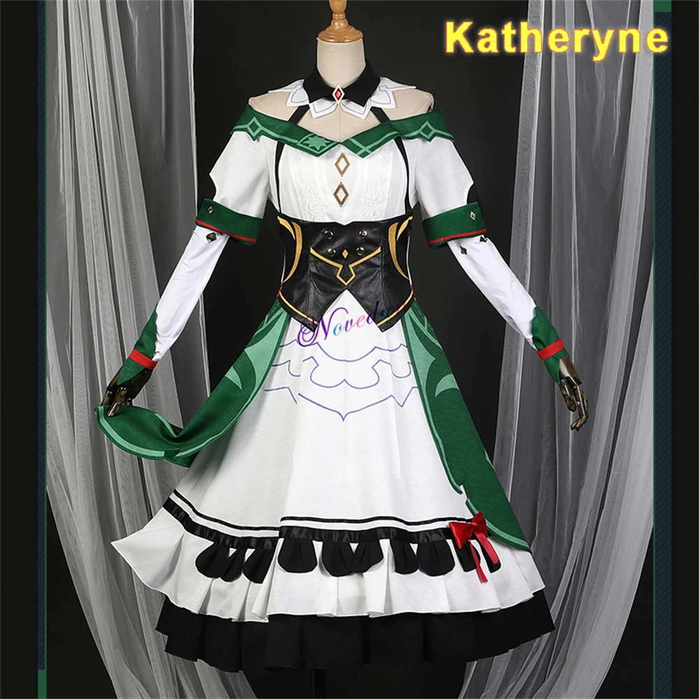 Anime Game Genshin Impact Katheryne Cosplay Costume NPC Maid Dress Uniform Outfit Halloween Carnival Suit
Anime Game Genshin Impact Katheryne Cosplay Costume NPC Maid Dress Uniform Outfit Halloween Carnival Suit
