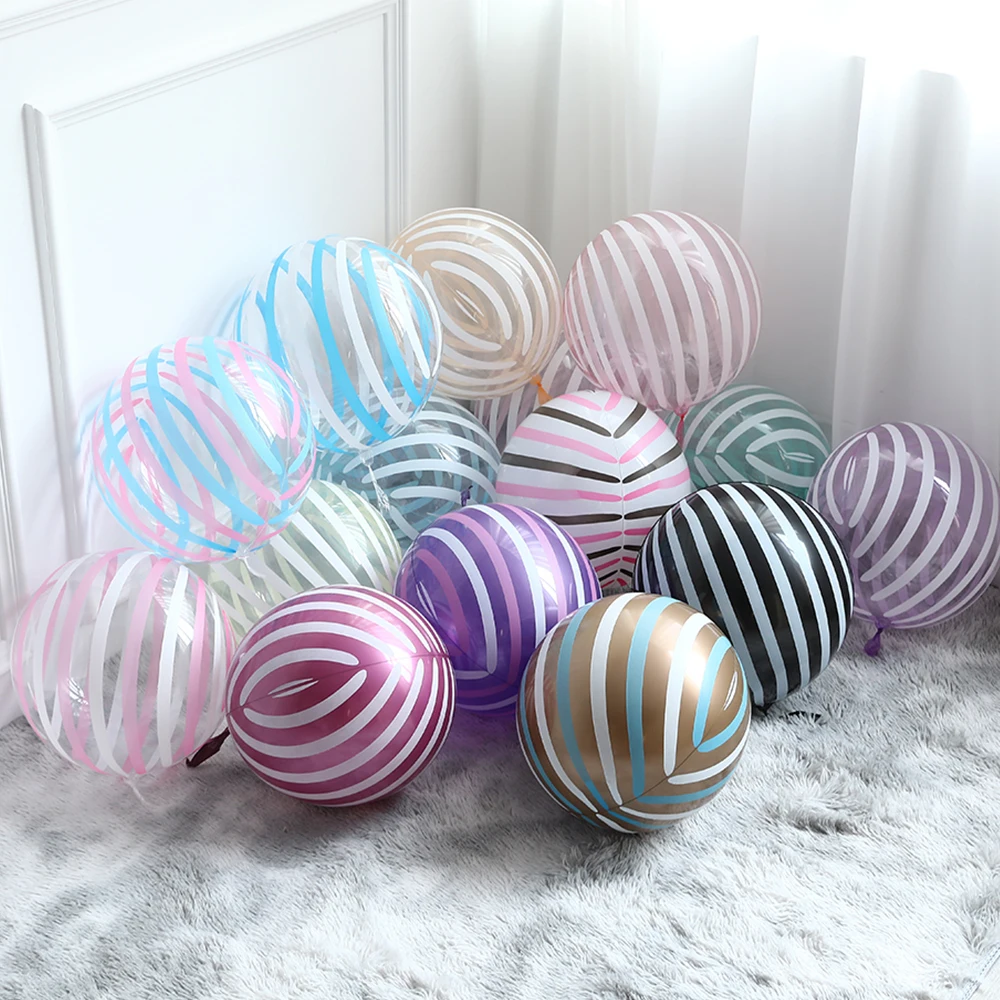 10pcs 18inch Crystal Striped Transparent Bubble Balloons Macaron Metallic Bobo Wedding Birthday Party Decorations Helium Globos
10pcs 18inch Crystal Striped Transparent Bubble Balloons Macaron Metallic Bobo Wedding Birthday Party Decorations Helium Globos
