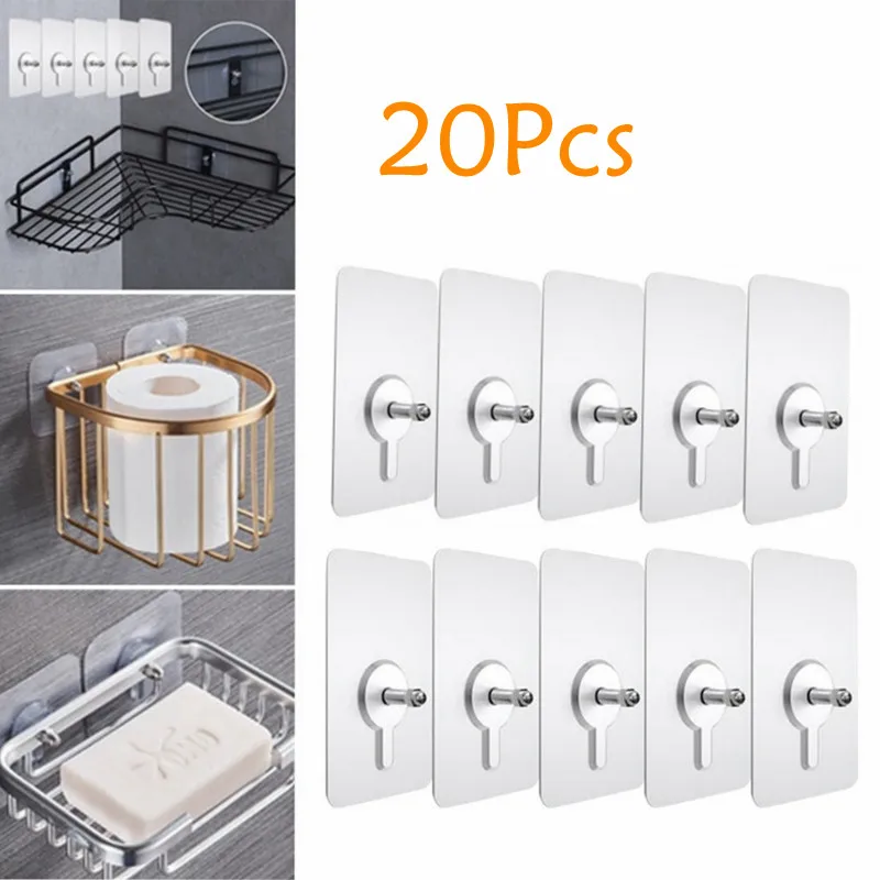 20 Pcs HIgh Quality Punch-free Screws Strong Self-adhesive Suction Cup Sucker Wall Hooks Hanger for Kitchen Bathroom Tools
20 Pcs HIgh Quality Punch-free Screws Strong Self-adhesive Suction Cup Sucker Wall Hooks Hanger for Kitchen Bathroom Tools