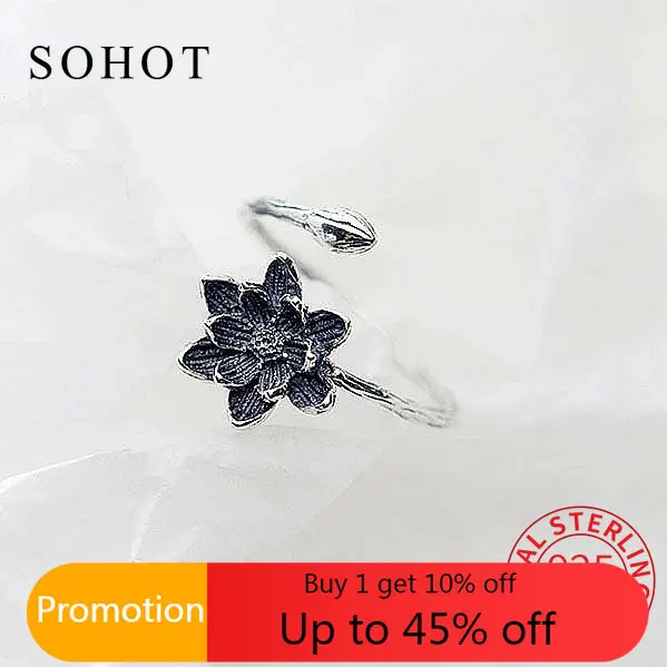Fashion 925 Sterling Silver Flower Adjustable Ring For Fashion Women Party Vintage Fine Jewelry Minimalist Accessories Gift
Fashion 925 Sterling Silver Flower Adjustable Ring For Fashion Women Party Vintage Fine Jewelry Minimalist Accessories Gift