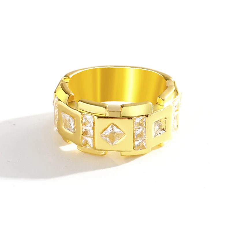New product hot sale European and American temperament golden fashion inlaid half circle texture ring Whole Sale
New product hot sale European and American temperament golden fashion inlaid half circle texture ring Whole Sale