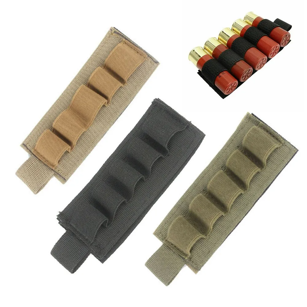 5 Round 12*5cm Hunting MOLLE Shotgun Stock Shell 12 Gauge Holder Ammo Pouch Nylon Small And Lightweight Dhesive Cloth Design
5 Round 12*5cm Hunting MOLLE Shotgun Stock Shell 12 Gauge Holder Ammo Pouch Nylon Small And Lightweight Dhesive Cloth Design