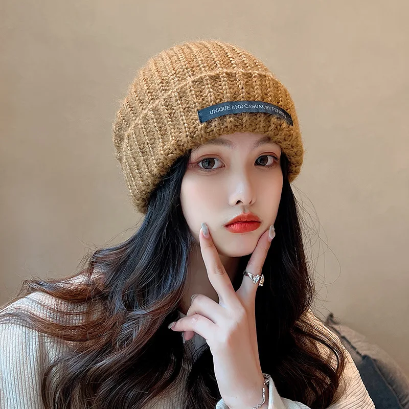 New Korean Autumn Winter Knitting Wool Beanie Hat Women Girl Fashion Sticker Ear Warmer Skullcaps Outdoor Windproof Ski Bonnet
New Korean Autumn Winter Knitting Wool Beanie Hat Women Girl Fashion Sticker Ear Warmer Skullcaps Outdoor Windproof Ski Bonnet