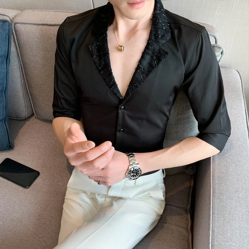 2022 British Style Mens Summer High Quality Casual With short sleeves Shirts Male Slim Fit Dress Shirts Plus size M-4XL
2022 British Style Mens Summer High Quality Casual With short sleeves Shirts Male Slim Fit Dress Shirts Plus size M-4XL