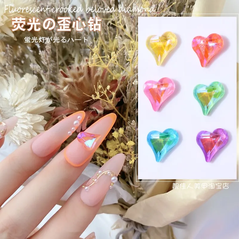 10/50PCS Sharp-Bottom Love Heart Nail Art Pink/Green/Yellow/Orange Colors 3D Glass Heart Nail Jewelry K9 Heart Tips For Nails
10/50PCS Sharp-Bottom Love Heart Nail Art Pink/Green/Yellow/Orange Colors 3D Glass Heart Nail Jewelry K9 Heart Tips For Nails
