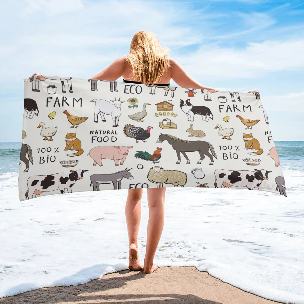 Cow Pig Goat Chicken Duck Letters Bath Towel Camping Bathroom Accessories Microfiber Beach Towel Home Bath Towels for Adults
Cow Pig Goat Chicken Duck Letters Bath Towel Camping Bathroom Accessories Microfiber Beach Towel Home Bath Towels for Adults