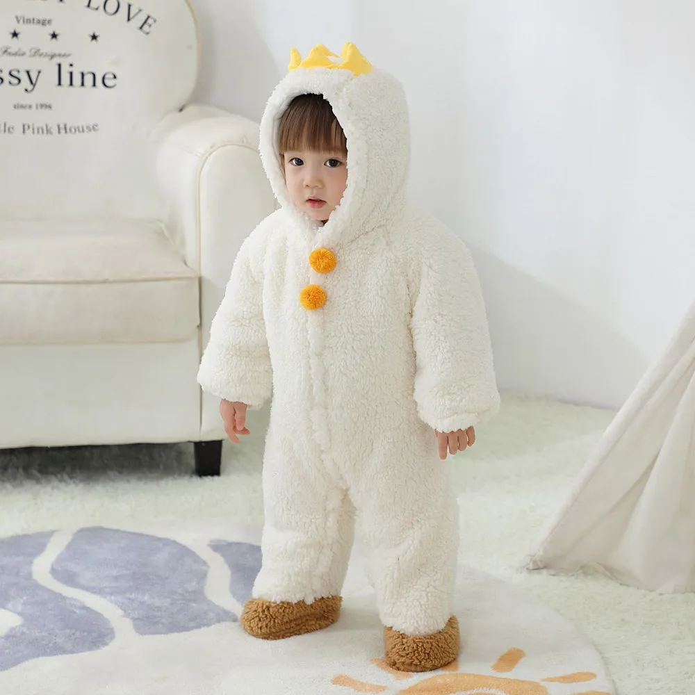 0-18M Newborn Baby Winter Warm Bodysuit Lamb Wool Thickening Jumpsuits To Go Out Keep Warm Children's Winter Romper Clothes
0-18M Newborn Baby Winter Warm Bodysuit Lamb Wool Thickening Jumpsuits To Go Out Keep Warm Children's Winter Romper Clothes