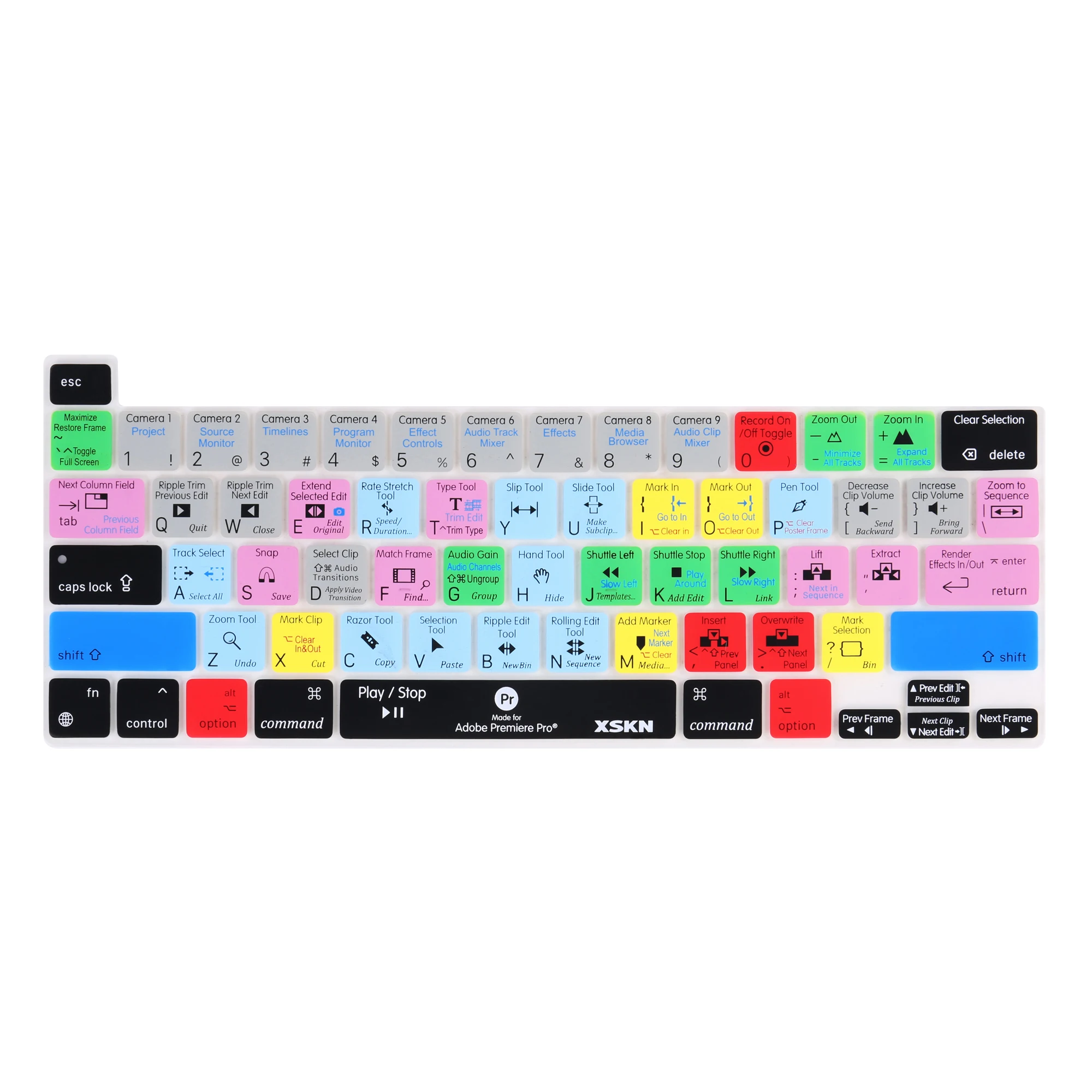 XSKN Premiere Pro Shortcuts Keyboard Cover Skin for 2020 New MacBook Pro 13.3 inch Touch Bar A2338M1 A2251 A2289 US Version
XSKN Premiere Pro Shortcuts Keyboard Cover Skin for 2020 New MacBook Pro 13.3 inch Touch Bar A2338M1 A2251 A2289 US Version