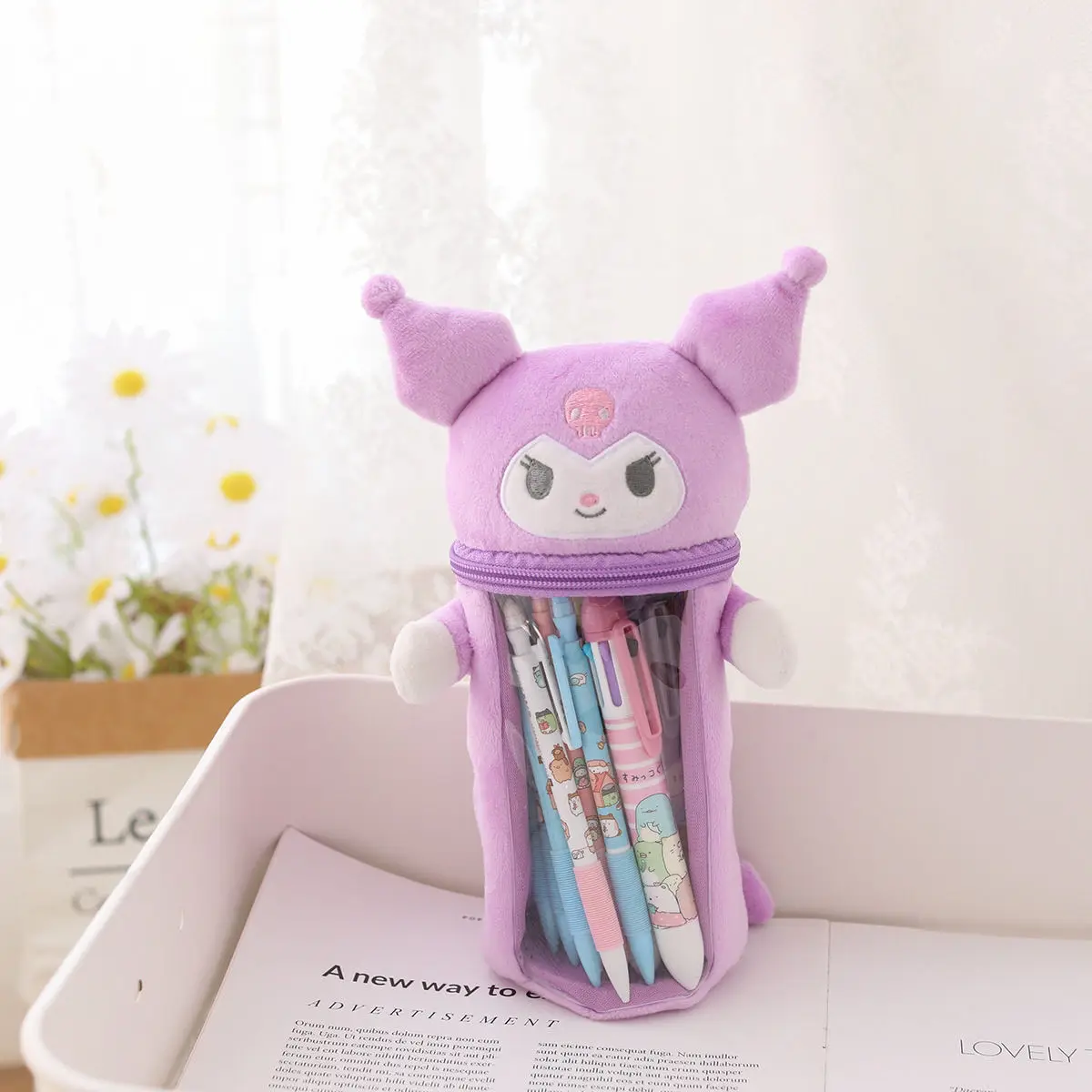 Hello Kitty Cartoon Cute Clow M Plush Pencil Bag Pen Holder Popular Girl Heart Transparent Storage Bag
Hello Kitty Cartoon Cute Clow M Plush Pencil Bag Pen Holder Popular Girl Heart Transparent Storage Bag