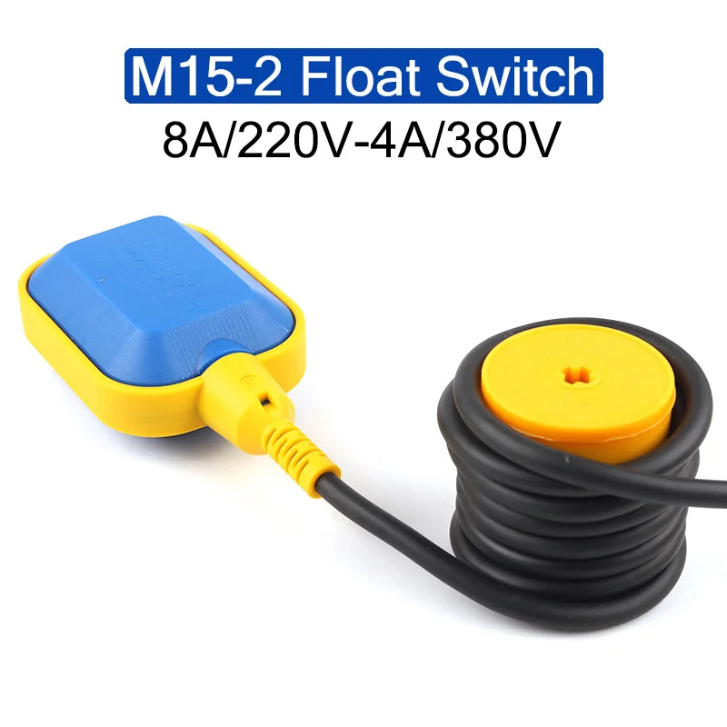 

1PCS Float Switch 2M/3M/4M/5M M15-2 Cable Controller Water Level Controller Liquid Switches Contactor Sensor Pump Tank Fluid