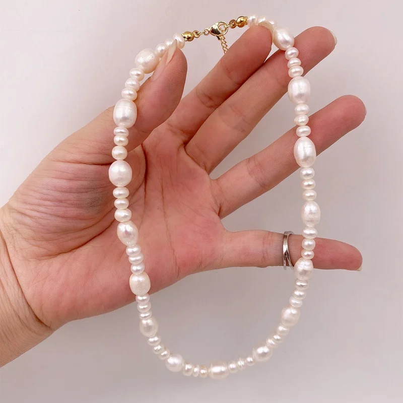 Minar Sweet Irregular Freshwater Pearl Necklace for Women Female Multi Sizes Pearls Strand Choker Necklaces Minimalist Jewelry
Minar Sweet Irregular Freshwater Pearl Necklace for Women Female Multi Sizes Pearls Strand Choker Necklaces Minimalist Jewelry