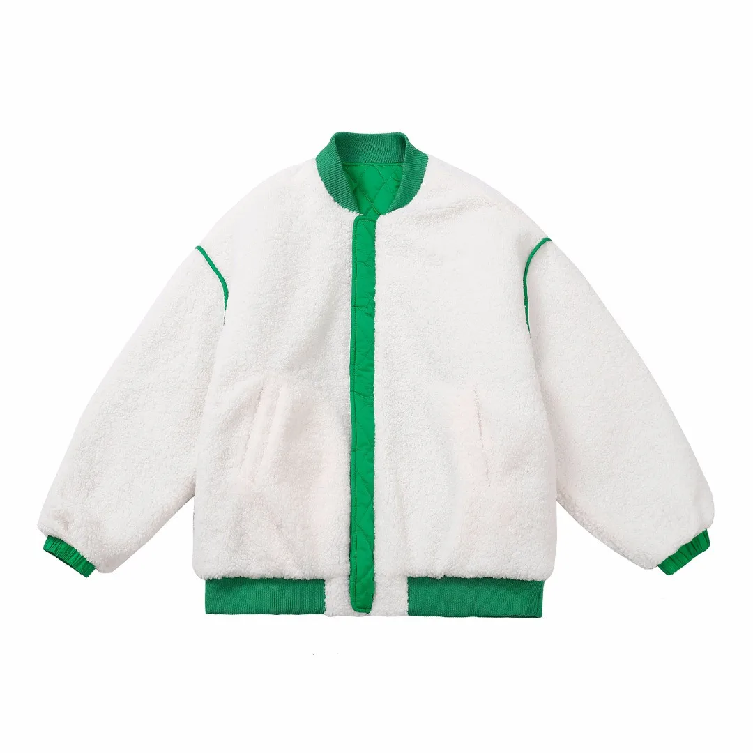 

Новинка 2022, винтажная цветная куртка из шкуры ягненка в стиле пэчворк, женские куртки спереди и сзади, зеленая джинсовая куртка, женская оде...