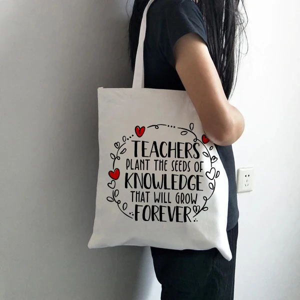 Teachers Gift Teacher Tote Bag Women Canvas Bags Teachers Plant The Seeds of Knowledge Printed Casual Shoulder Bag Foldable
Teachers Gift Teacher Tote Bag Women Canvas Bags Teachers Plant The Seeds of Knowledge Printed Casual Shoulder Bag Foldable