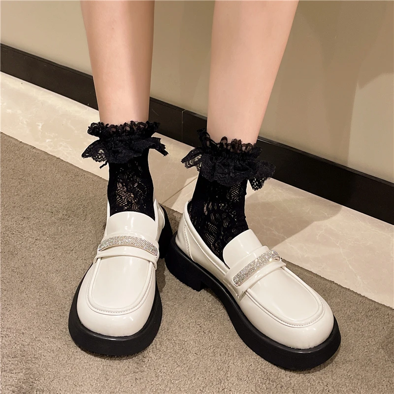 Thick-soled Small Leather Shoes Women British Style Retro 2022 Casual Summer New All-match Rhinestone Slip-on Women's Shoes
Thick-soled Small Leather Shoes Women British Style Retro 2022 Casual Summer New All-match Rhinestone Slip-on Women's Shoes