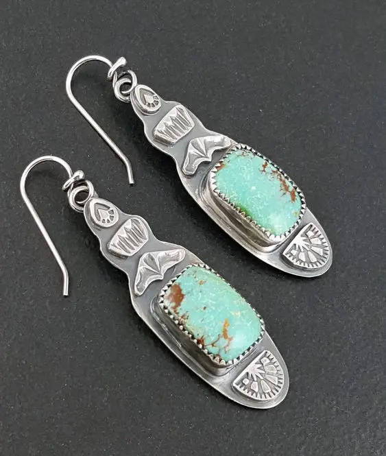 Bohemian Blue Earrings for Women Tribal Jewelry Handmade Vintage Green Stone Dangle Earring Pendientes
Bohemian Blue Earrings for Women Tribal Jewelry Handmade Vintage Green Stone Dangle Earring Pendientes