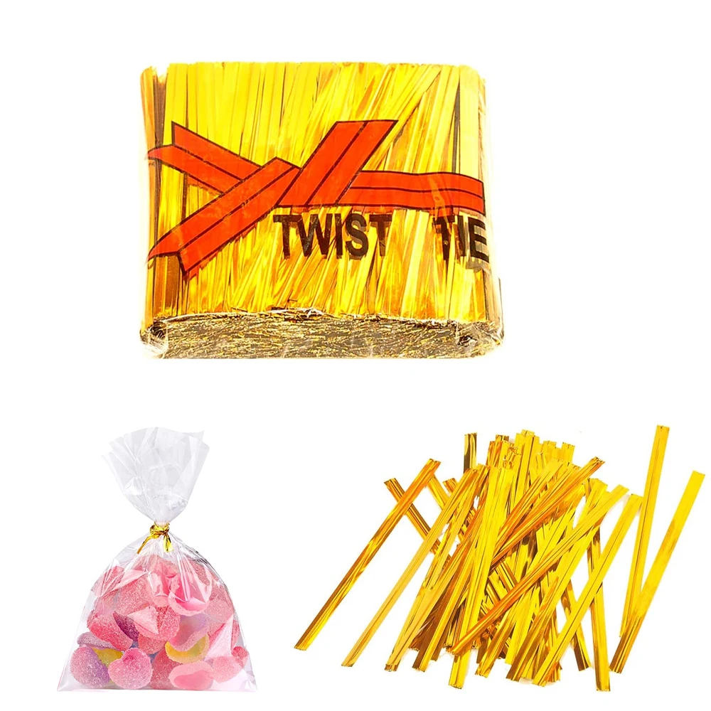 800 Pcs Gold Twist Ties Metallic Foil Twist Ties Metallic Sealing Ties for Baking Party Bread Candy Cookie Gift Bag 10cm
800 Pcs Gold Twist Ties Metallic Foil Twist Ties Metallic Sealing Ties for Baking Party Bread Candy Cookie Gift Bag 10cm