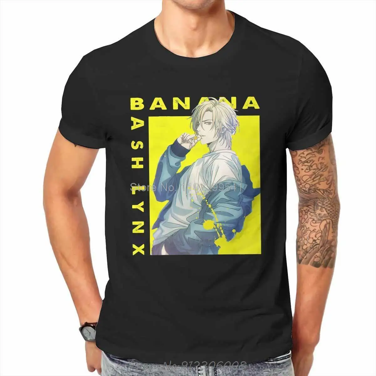 

Banana Fish Japanese Anime Original TShirts Ash Lynx Personalize Homme T Shirt New Tees Harajuku Streetwear Oversize