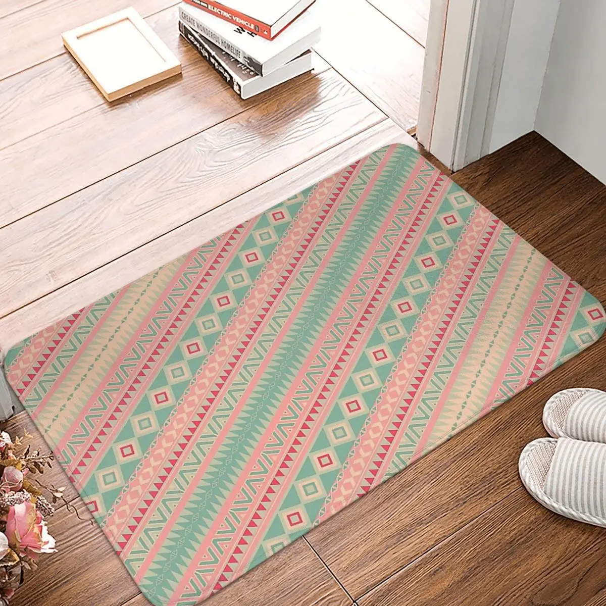 Retro Turquoise Pink Abstract Andes Aztec Pattern Non-slip Doormat Living Room MatGeometric Patterns Floor Carpet Welcome Rug
Retro Turquoise Pink Abstract Andes Aztec Pattern Non-slip Doormat Living Room MatGeometric Patterns Floor Carpet Welcome Rug