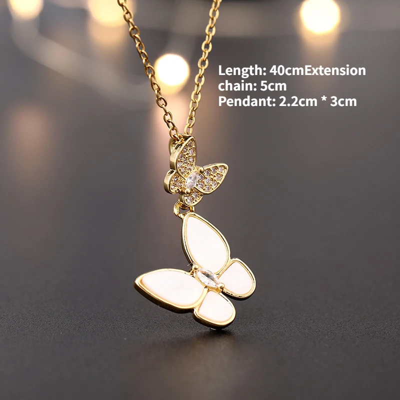 New trend ins style copper zircon gold plated oil dripping butterfly pendant necklace women luxury personality clavicle chain
New trend ins style copper zircon gold plated oil dripping butterfly pendant necklace women luxury personality clavicle chain