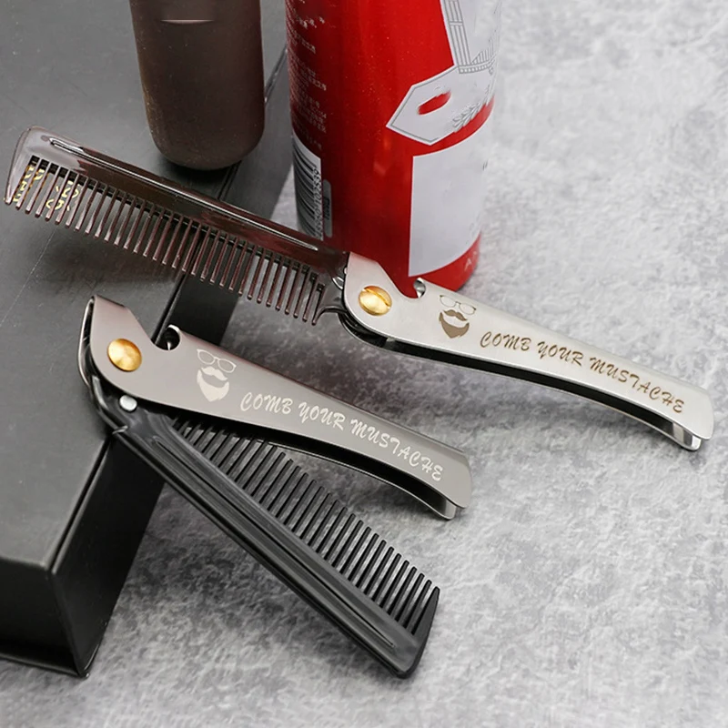 1 Pcs Men Folding Pocket Comb PP Teeth Detangling Hair Beard Comb Metal Handle Foldable Combing Facial Mustache Comb
1 Pcs Men Folding Pocket Comb PP Teeth Detangling Hair Beard Comb Metal Handle Foldable Combing Facial Mustache Comb