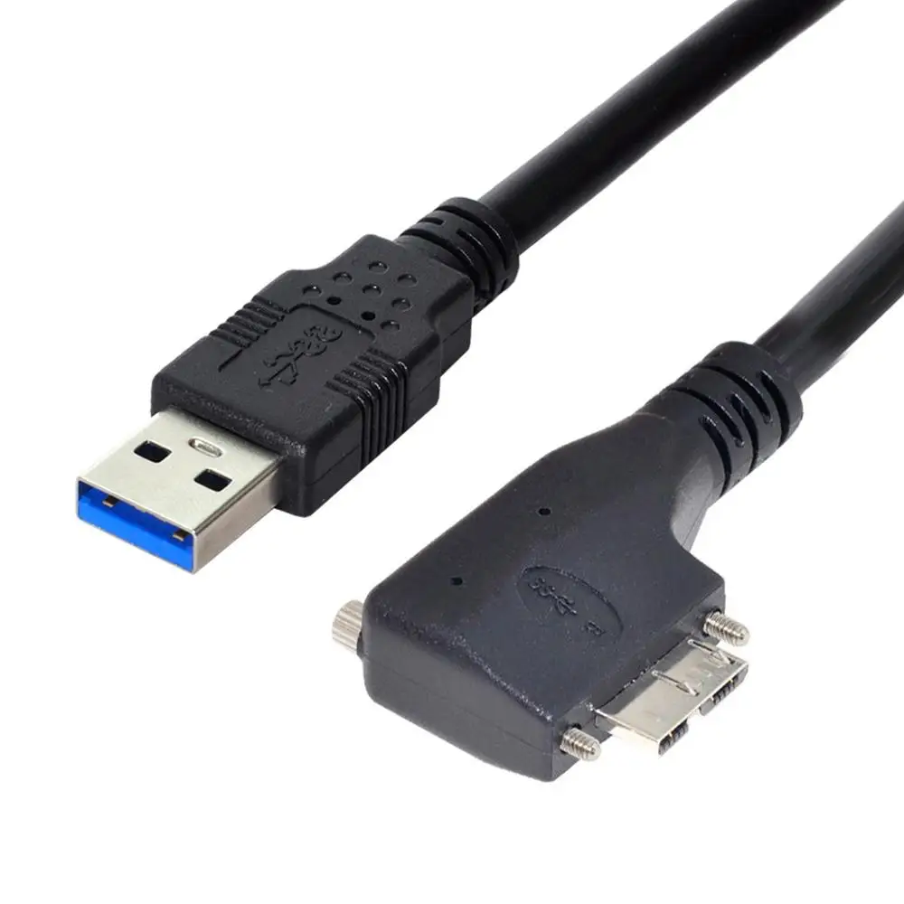 Dual Screws 90 Degree Left angle USB 3.0 Micro B 3.0 Mount to USB 3.0 Data Cable for Industrial Camera
Dual Screws 90 Degree Left angle USB 3.0 Micro B 3.0 Mount to USB 3.0 Data Cable for Industrial Camera