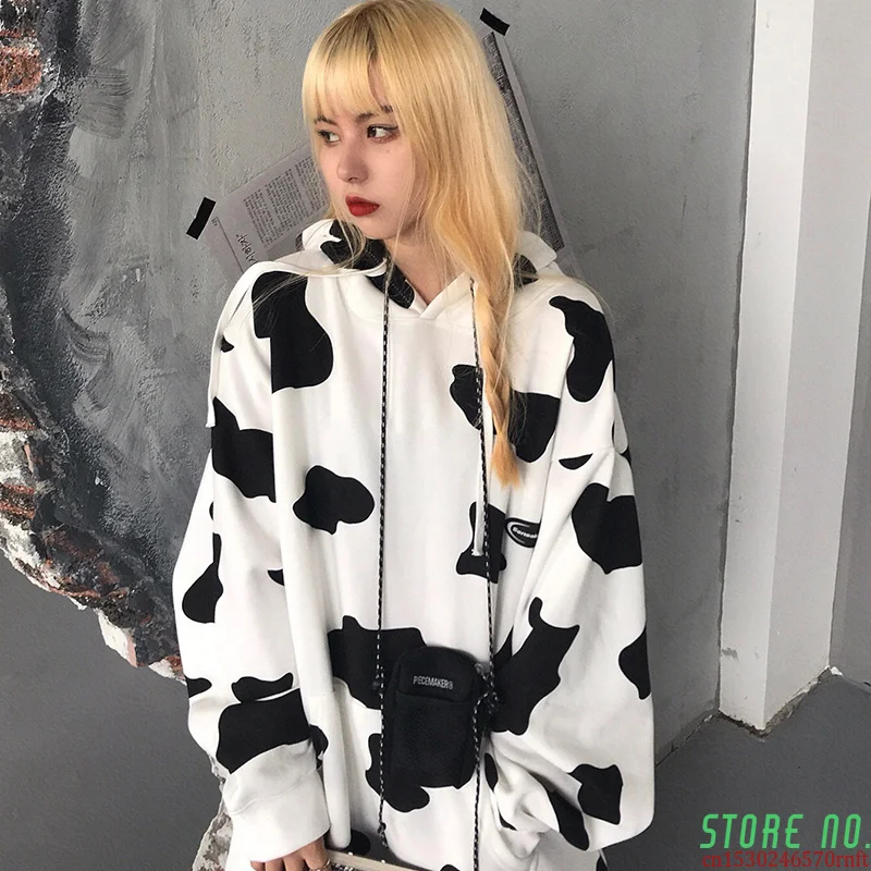 Oversized Hoodies Women 2021 Fashion Cow Print Long Sleeve Hoodies Autumn Winter Hooded Sweatshirt Casual Loose Pullovers Female
Oversized Hoodies Women 2021 Fashion Cow Print Long Sleeve Hoodies Autumn Winter Hooded Sweatshirt Casual Loose Pullovers Female