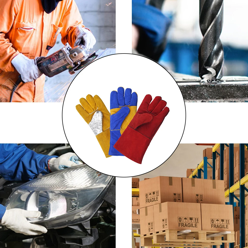 1Pair Welding Gloves Heat Resistant BBQ/Oven/MIG/TIG Leather Welder Gloves Welding Metal Protective Gloves For Welding
1Pair Welding Gloves Heat Resistant BBQ/Oven/MIG/TIG Leather Welder Gloves Welding Metal Protective Gloves For Welding