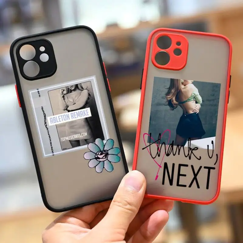 

Actor Ariana Singer Grandes Phone Case For iPhone 13 12 11 Mini Pro XR XS Max 7 8 Plus X Matte transparent Back Cover