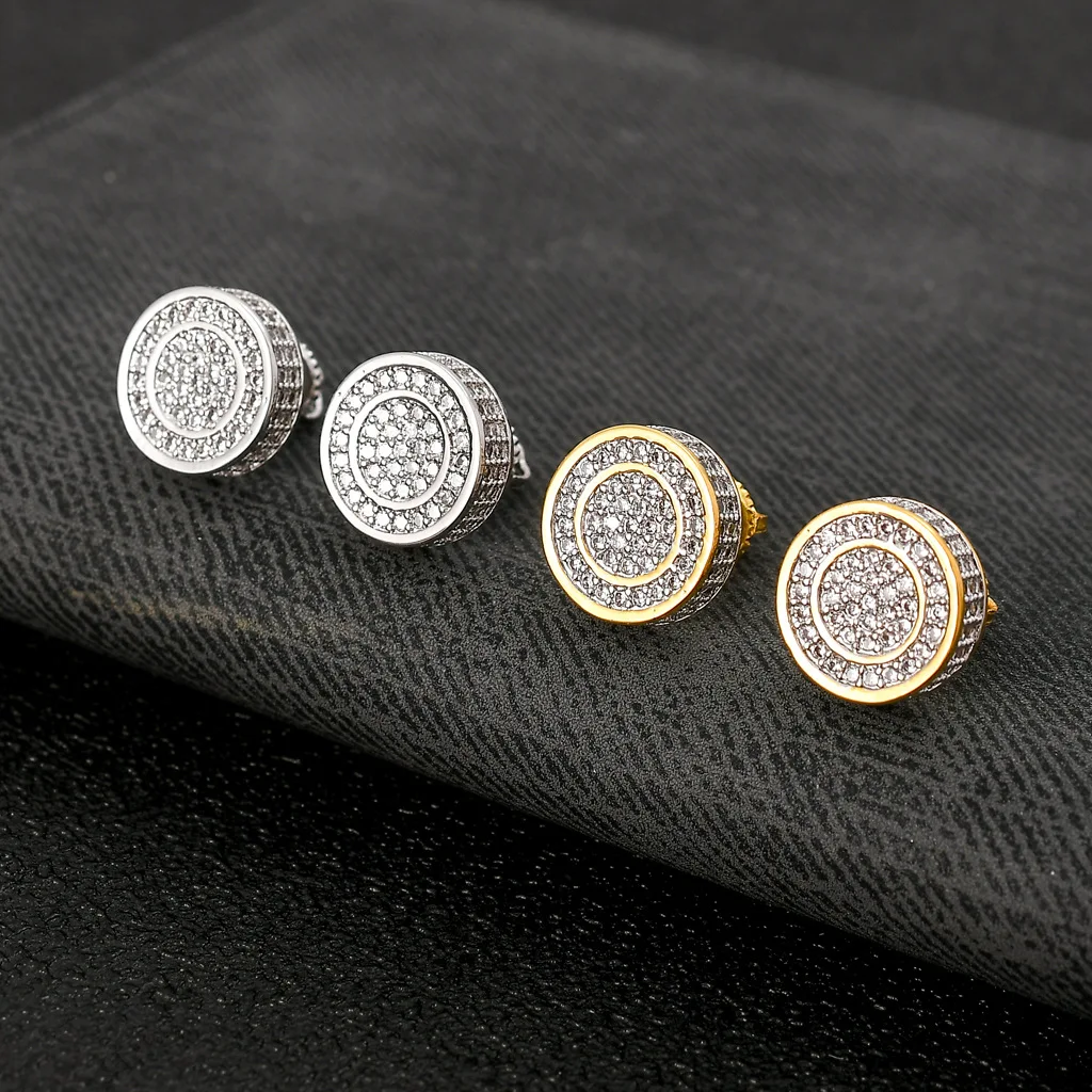 925 Sterling Silver Hip Hop 5A Cubic Zirconia Studs Earrings For Men Or Women Punk Round Pave Setting CZ Jewelry 2022
925 Sterling Silver Hip Hop 5A Cubic Zirconia Studs Earrings For Men Or Women Punk Round Pave Setting CZ Jewelry 2022