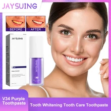 V34 Purple Gel Toothpaste Beautiful Teeth Whiten Teeth Cleaning Teeth Fresh Breath Clean Mouth Toothpaste Tooth Whiten Product