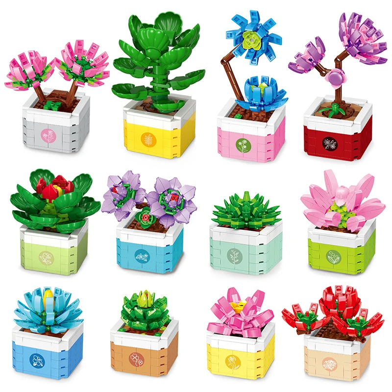 City Building Blocks Mini Bonsai Potted Plant Succulent Plant Flowers Tabletop Decoration Assembled Bricks Children Classic Gift
City Building Blocks Mini Bonsai Potted Plant Succulent Plant Flowers Tabletop Decoration Assembled Bricks Children Classic Gift