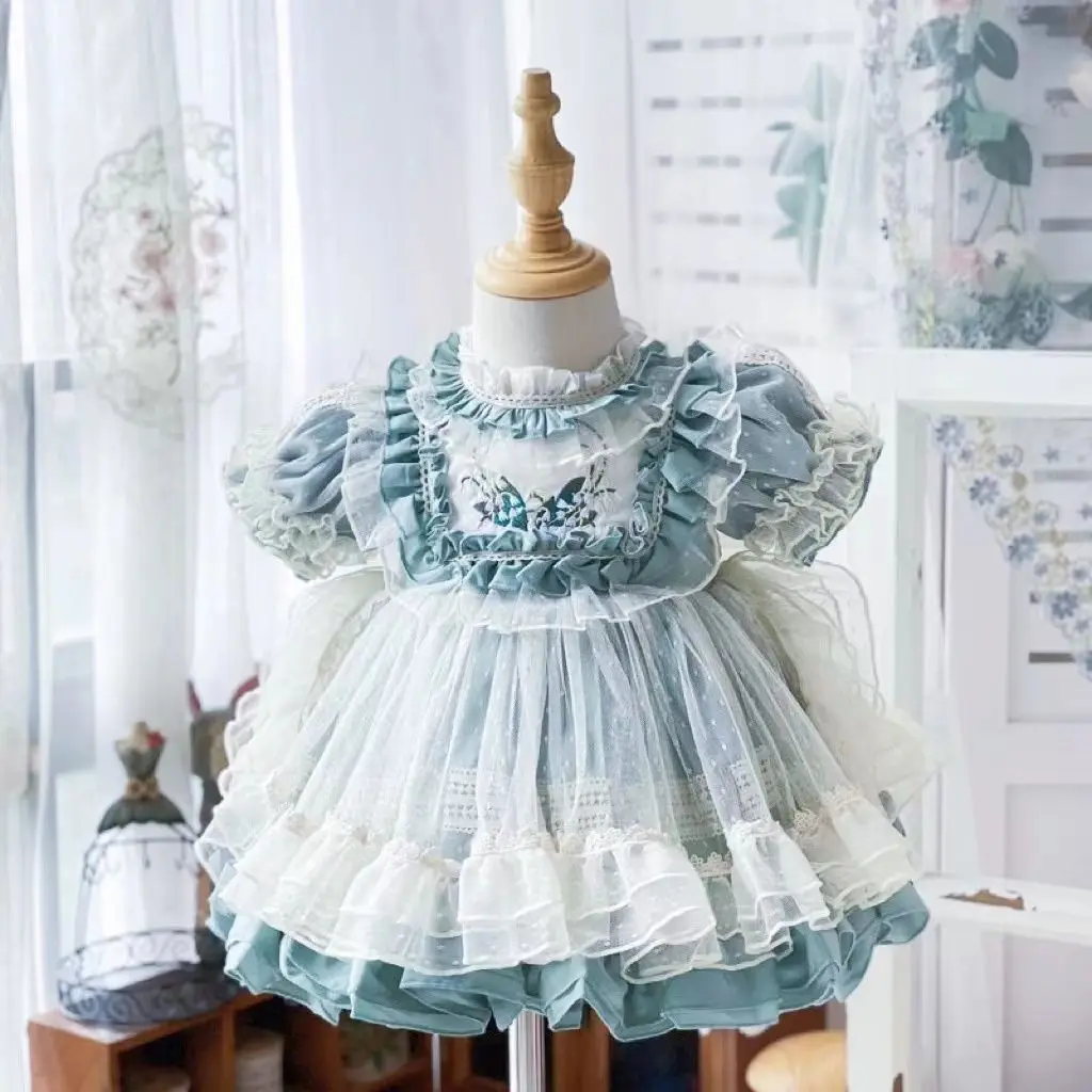 Girls Spanish Dresses Princess Baby Sweet Lolita Princess Dress Kids Short Sleeve Bowknot Wedding Birthday Party Dress
Girls Spanish Dresses Princess Baby Sweet Lolita Princess Dress Kids Short Sleeve Bowknot Wedding Birthday Party Dress