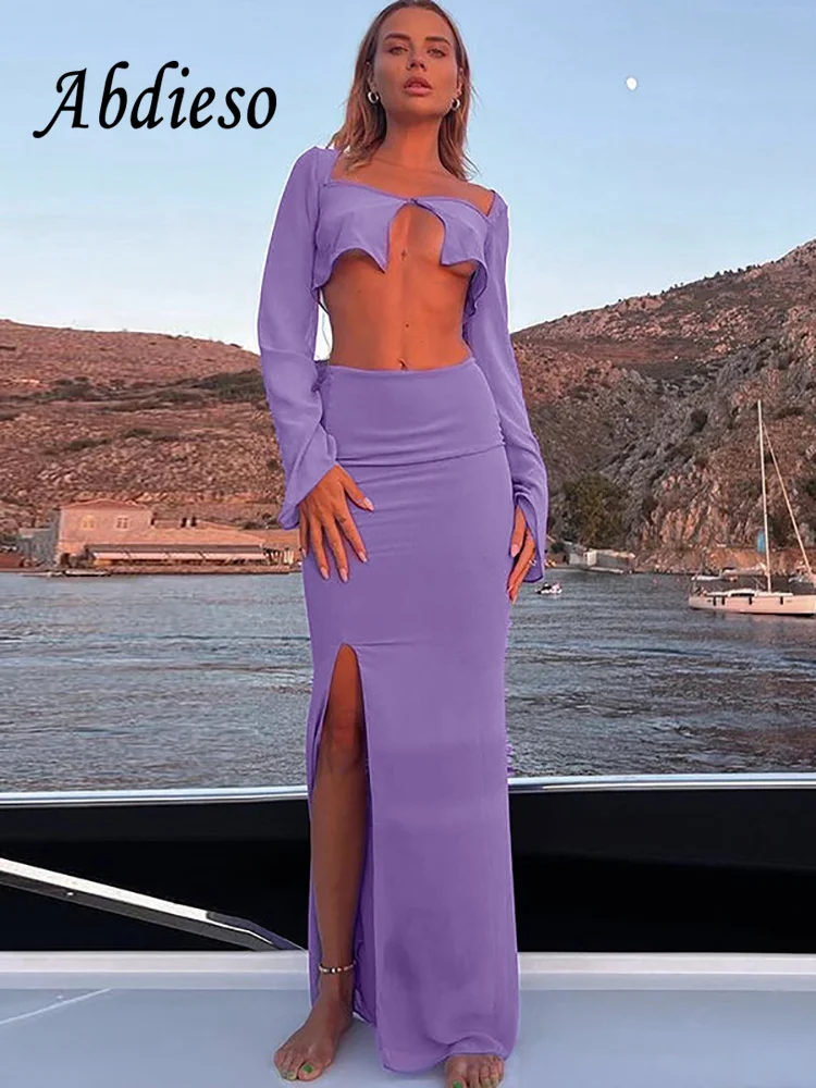 Abdieso Chiffon Autumn Bodycon Party Dress Women Skirt Sets 2022 Long Sleeve Crop Top and Midi Skirt Sexy Beach Two Piece Sets
Abdieso Chiffon Autumn Bodycon Party Dress Women Skirt Sets 2022 Long Sleeve Crop Top and Midi Skirt Sexy Beach Two Piece Sets